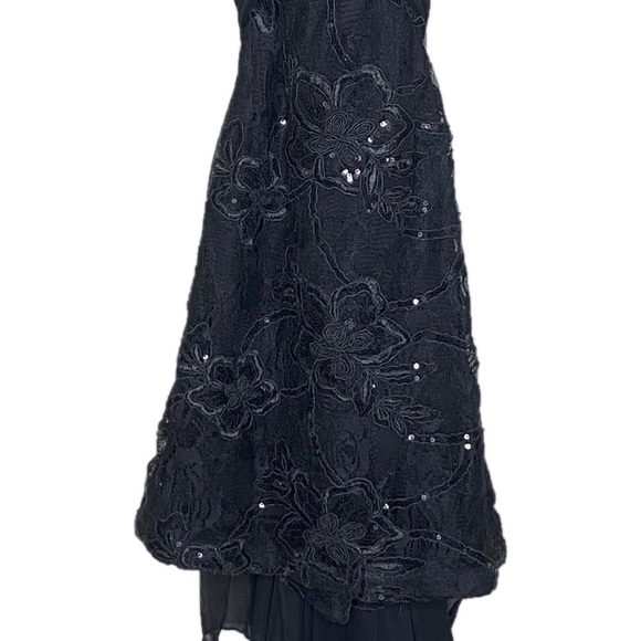 City Triangles Black High Low Sequin Dress Size 1 - Picture 9 of 16